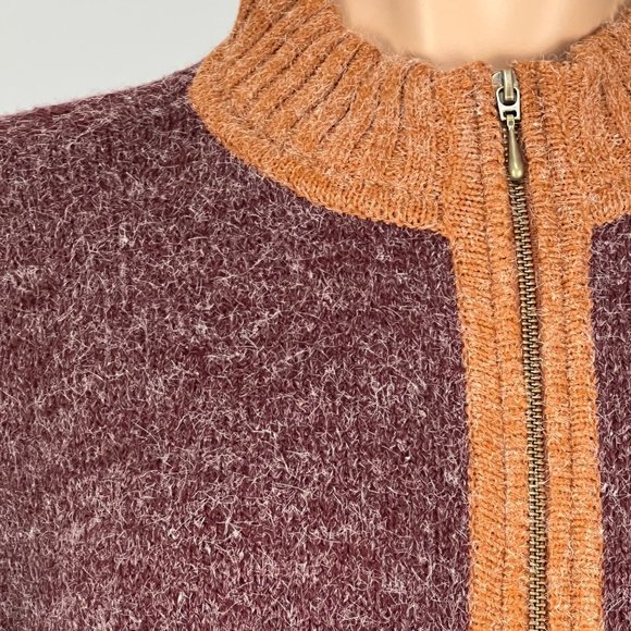 Linea Leisure by Louis Dell Olio Wine Brown Double Zip Long Cardigan size 3X - Picture 6 of 16